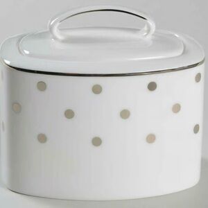 kate spade Larabie Road Platinum Polka Dot Covered Sugar Bowl